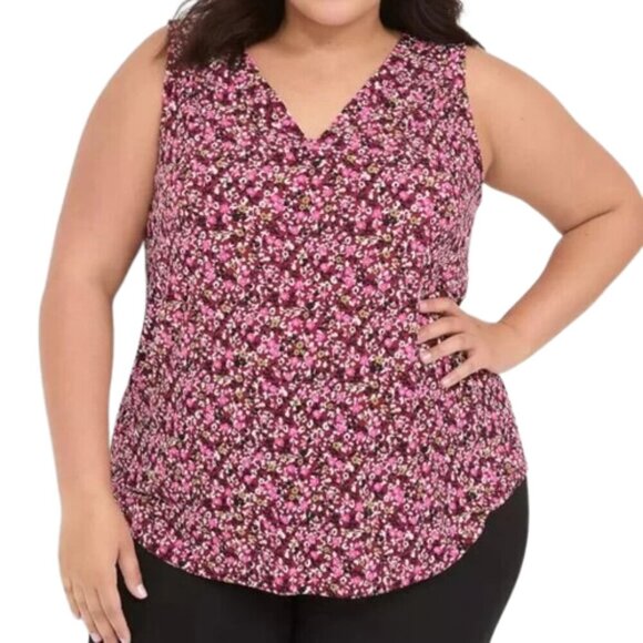 Lane Bryant Sleeveless V-neck Top 22/24 - Picture 1 of 5